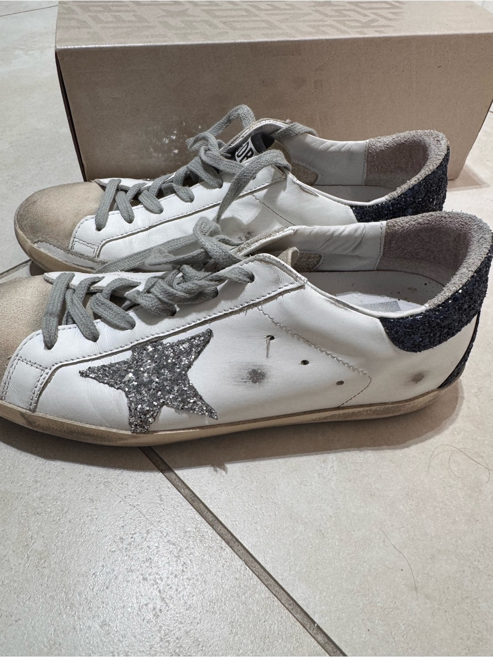 Authentic Golden Goose Super-Star Classic With Spur sneakers, EU size 38